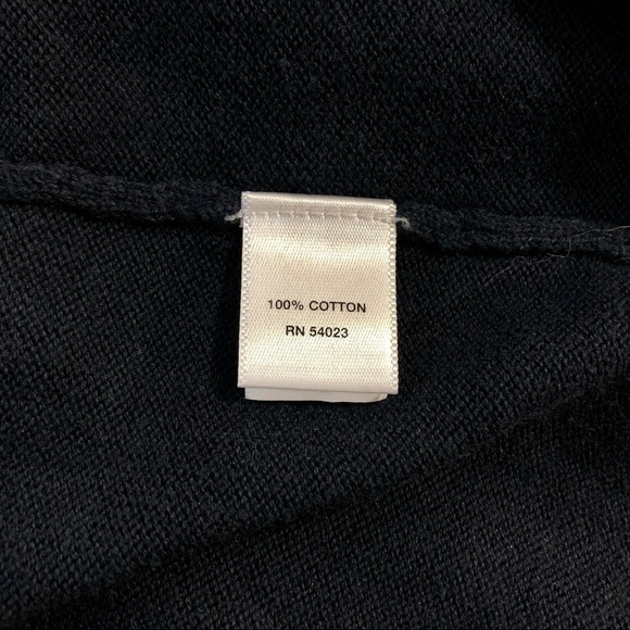 Banana Republic beaded front cardigan hook and eye closure dark navy 100% cotton - Picture 7 of 9